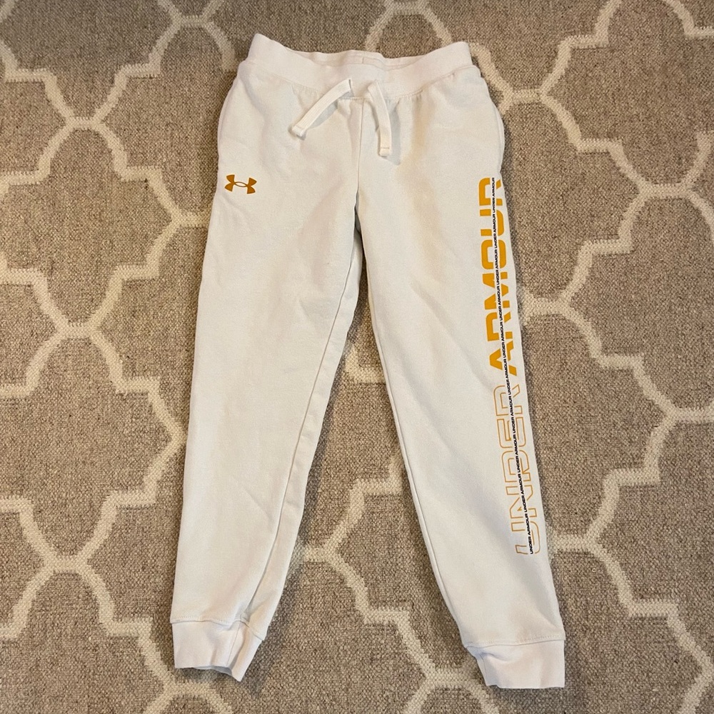 Under Armour youth Small white sweatpants